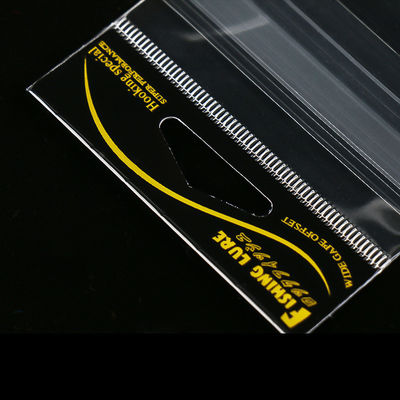 Carpeta de encabezado transparente de celulosa autoadhesiva de embalaje OPP para anzuelos de pesca