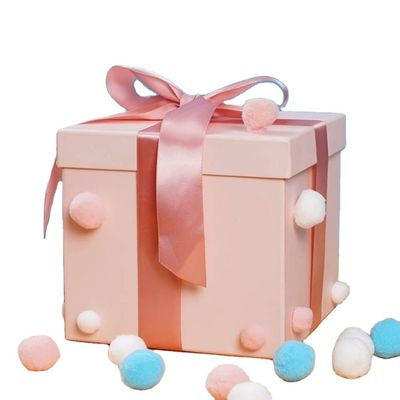 Personaliza la caja de regalo de papel de lujo con tapa de cinta para Navidad de cumpleaños