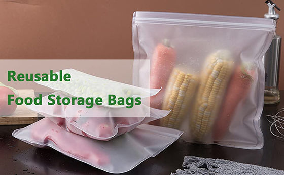 Bolsas de plástico transparentes con cierre de cremallera para alimentos para envases de botellas biodegradables a granel