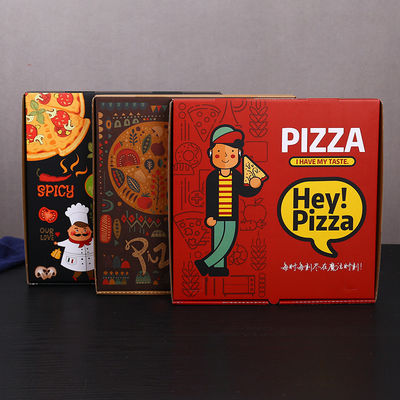 Cajas con ranuras 9 pulgadas corrugado papel desechable caja de almuerzo para hornear y llevar