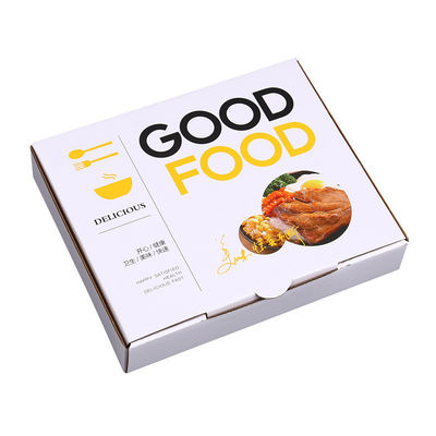 Cajas con ranuras 9 pulgadas corrugado papel desechable caja de almuerzo para hornear y llevar