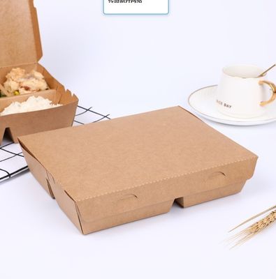 Papel artesanal Impreso bandeja de contenedor para comida de sushi Slim embalaje japonés para llevar desechable