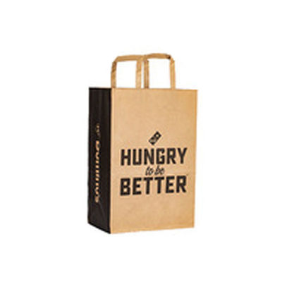 Flexiloop mango logotipo personalizado aceptado bolsas de papel Kraft para compras de regalo boutique