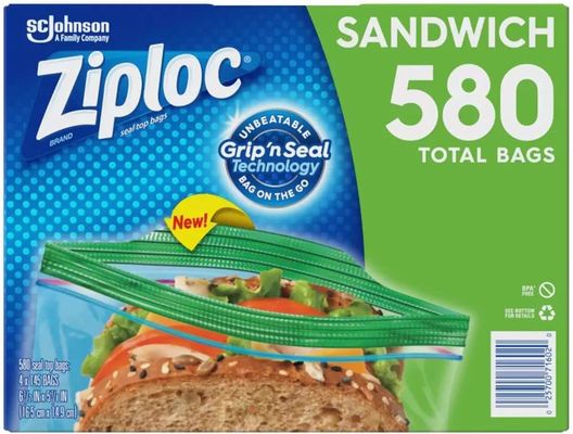 Impresión de grabado de plástico de PP fácil de abrir tabs de sándwich LDPE congelador bolsas de cierre