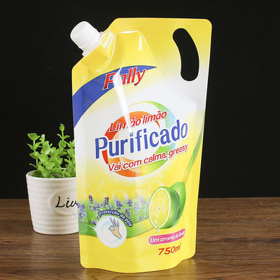 Gravnre Bolsas de bolsillo con chorro impresas para productos líquidos Diseño ecológico personalizado