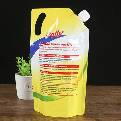 Gravnre Bolsas de bolsillo con chorro impresas para productos líquidos Diseño ecológico personalizado