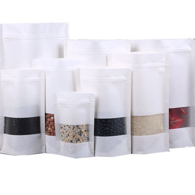 Bolsa de ventana de papel kraft a prueba de fugas y humedad para envases de alimentos