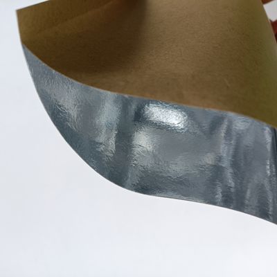 0.14MM de espesor Bolsa de papel Kraft ecológica con papel de aluminio y impresión en gravura