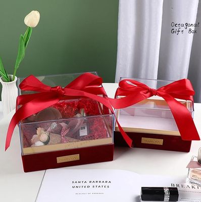 Caja de embalaje de regalo de papel para velas Logotipo personalizado Caja de almacenamiento de acrílico transparente de lujo