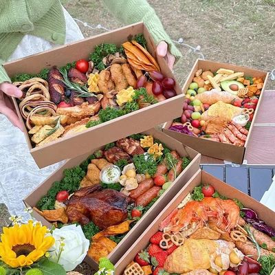 Embalaje de comida rápida personalizado para llevar 25*36*8cm para celulosa química e impresión personalizada