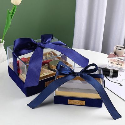 Caja de embalaje de regalo de papel para velas Logotipo personalizado Caja de almacenamiento de acrílico transparente de lujo