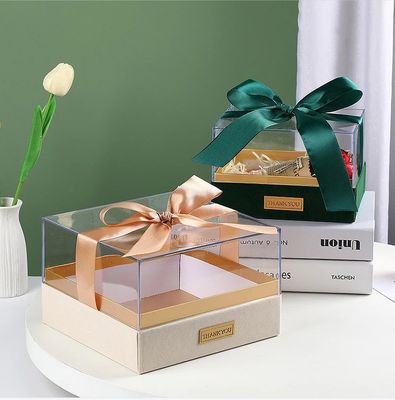 Caja de embalaje de regalo de papel para velas Logotipo personalizado Caja de almacenamiento de acrílico transparente de lujo