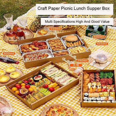 Embalaje de comida rápida personalizado para llevar 25*36*8cm para celulosa química e impresión personalizada