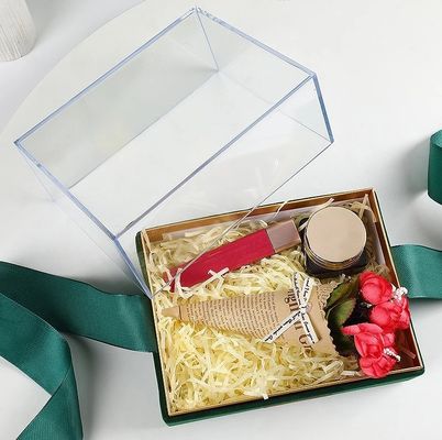 Caja de embalaje de regalo de papel para velas Logotipo personalizado Caja de almacenamiento de acrílico transparente de lujo