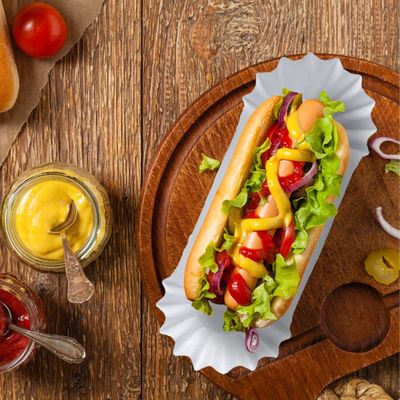 Embalaje desechable para alimentos de 6' Sandwiches blancos, hamburguesas y más en una caja aséptica