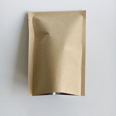 0.14MM de espesor Bolsa de papel Kraft ecológica con papel de aluminio y impresión en gravura