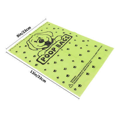 Saco de basura de plástico para mascotas, perros y gatos con un rollo de unidad de material degradable de PE y logotipo OEM