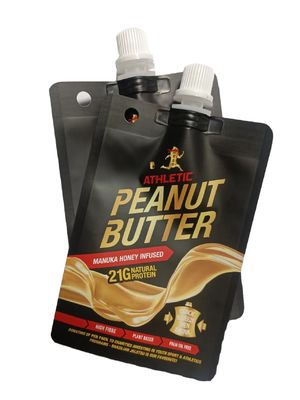 Bolsa de salida de PE con certificación ASTM CPE PET VA para embalajes de bebidas calientes y mantequilla de maní