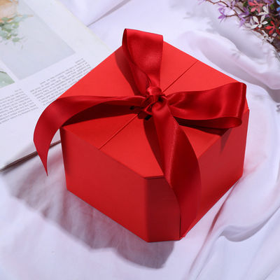 Caja de regalo personalizada de lujo de joyería Matt con cierre magnético y cinta negra