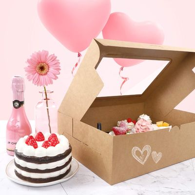 Industria alimentaria Papel Kraft marrón 12 cuentas Panadería Caja de transporte para muffins Pastelería Cupcake