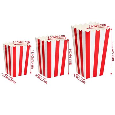 Envases personalizados de palomitas de maíz de patata bolsas de papas fritas y papas fritas cajas de pan de caramelo para llevar al cine