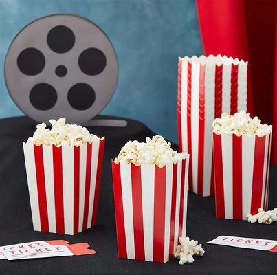 Envases personalizados de palomitas de maíz de patata bolsas de papas fritas y papas fritas cajas de pan de caramelo para llevar al cine