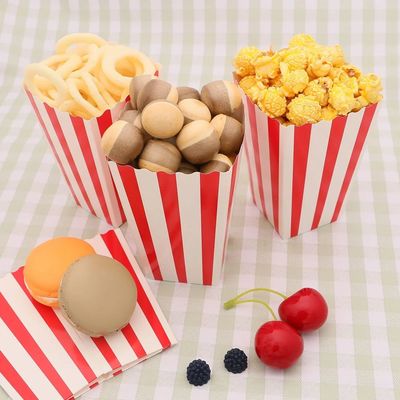 Envases personalizados de palomitas de maíz de patata bolsas de papas fritas y papas fritas cajas de pan de caramelo para llevar al cine