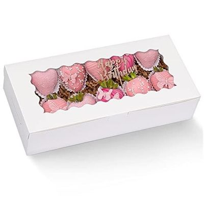 10 12 &quot;Inch High Cheese Cake Cupcake Papel de la caja de panadería con ventana transparente