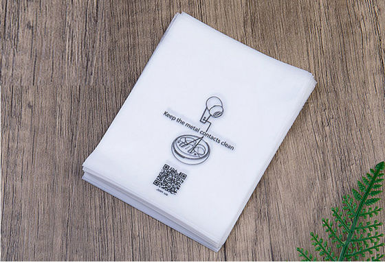 30-200 de espesor Bolsa de plástico CPE de punto blanco personalizado para embalaje y almacenamiento electrónico