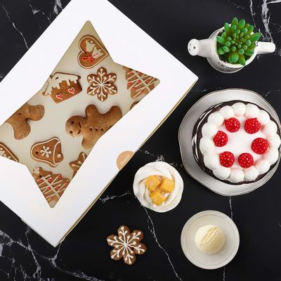 10 12 &quot;Inch High Cheese Cake Cupcake Papel de la caja de panadería con ventana transparente