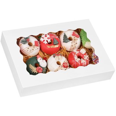 Requisitos específicos del cliente cumplidos 12x12x12 Cajas de pasteles de tamaño personalizado con ventanas transparentes