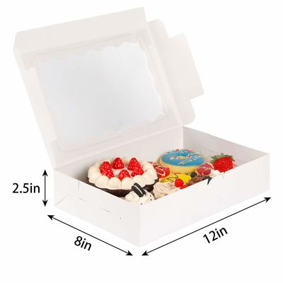 Requisitos específicos del cliente cumplidos 12x12x12 Cajas de pasteles de tamaño personalizado con ventanas transparentes