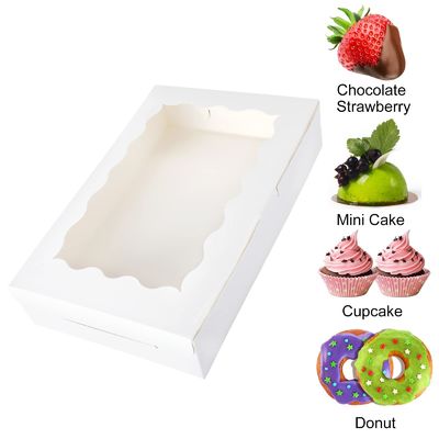 Requisitos específicos del cliente cumplidos 12x12x12 Cajas de pasteles de tamaño personalizado con ventanas transparentes