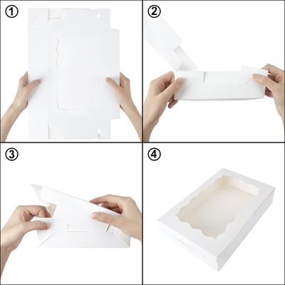 Requisitos específicos del cliente cumplidos 12x12x12 Cajas de pasteles de tamaño personalizado con ventanas transparentes
