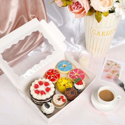 Requisitos específicos del cliente cumplidos 12x12x12 Cajas de pasteles de tamaño personalizado con ventanas transparentes