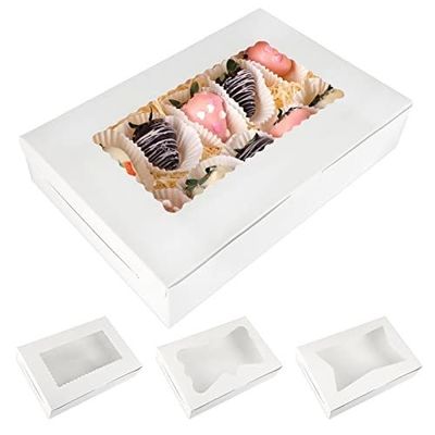 Requisitos específicos del cliente cumplidos 12x12x12 Cajas de pasteles de tamaño personalizado con ventanas transparentes