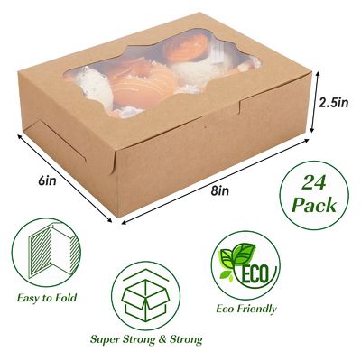 Cajas de galletas Panadería Pastelería Muffins Postre Fiesta Cajas favoritas Cupcakes con ventana