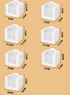 Caja de pastel desechable de ventana grande transparente para pastel de cumpleaños en la panadería