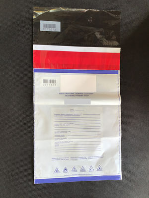 Bolsa de plástico de mensajería de seguridad de efectivo certificada ISO9001 para bolsas de depósito bancarias con válvula