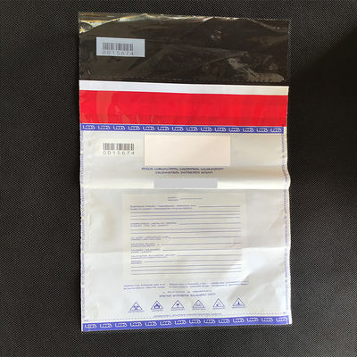 Bolsa de plástico de mensajería de seguridad de efectivo certificada ISO9001 para bolsas de depósito bancarias con válvula