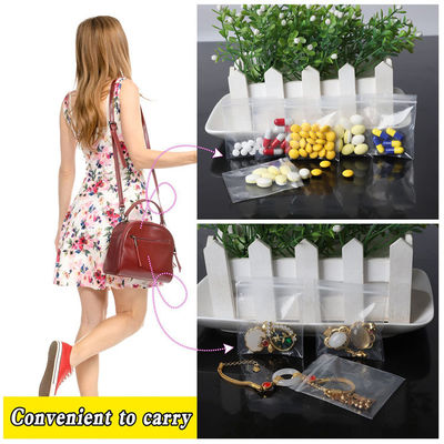 Bolsa de cerradura impermeable para embalaje de joyas 2*2/2*3/3*3/3*4 Bolsa de joyas con cerradura