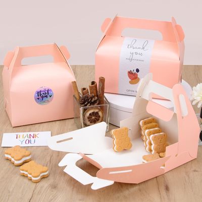 Caja de pastel de Kcraft marrón de cartón de pastel reciclable desechable
