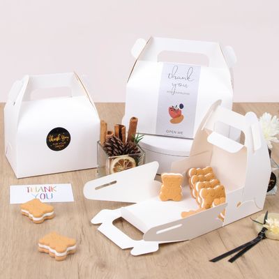 Caja de pastel de Kcraft marrón de cartón de pastel reciclable desechable