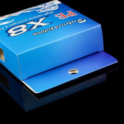 Caja de engranajes de pesca Laser de papel de cartón de plata Attrezzi Da Pesca Caja de embalaje para alimentos del mar