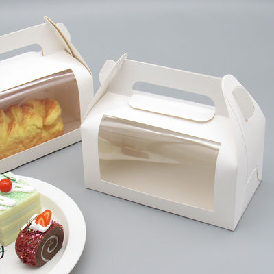 Caja de pastel plegable de papel Kcraft personalizada con caja de regalo de ventana y certificada ISO9001