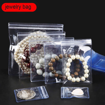 Bolsas de joyería pequeñas con logotipo personalizado Bolsas de pendientes de plástico transparentes gruesas