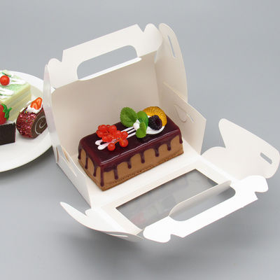 Caja de pastel plegable de papel Kcraft personalizada con caja de regalo de ventana y certificada ISO9001