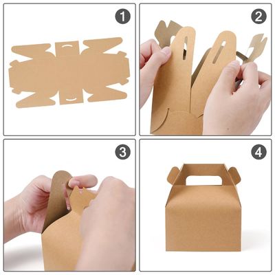 Caja de pastel plegable de papel Kcraft personalizada con caja de regalo de ventana y certificada ISO9001