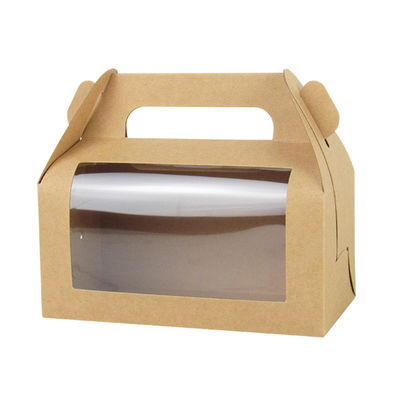 Caja de pastel plegable de papel Kcraft personalizada con caja de regalo de ventana y certificada ISO9001