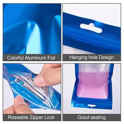Bolsas de plástico laminadas bolsas de plástico re-cerrables para cosméticos
